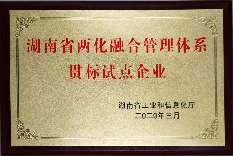 兩化融合貫標試點企業